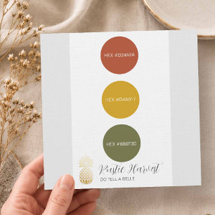Invitation Palette de couleurs de mariage Rustique Harvest
