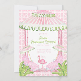 Invitation Palm Beach Cabana Bachelorette Week-end