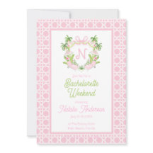 Palm Beach Monogram Crest Bachelorette Week-end