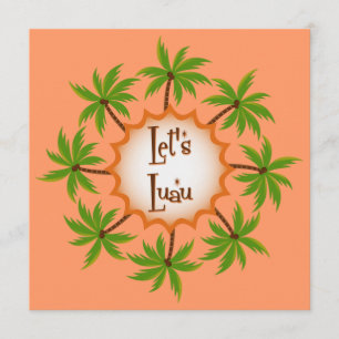 Invitation Palm Circle Luau