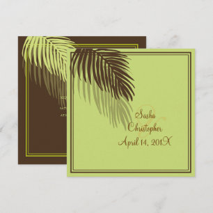 Invitation PALM FRONTS SILHOUETTE/DO-IT-YOURSELF arrière - pl