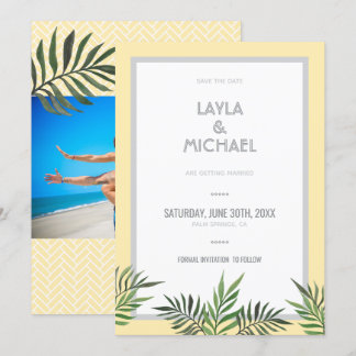Invitation Palm Springs Photo Enregistrer La Date