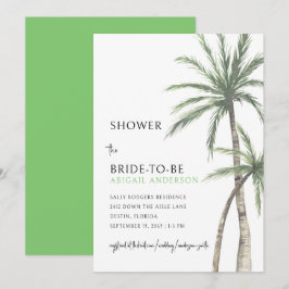 Invitation Palm Tree Lime Green Fête des mariées
