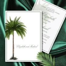 Palm Tree Mariage élégant Répétition chic moderne