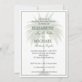 Invitation Palm Tree Mariage élégant Répétition chic moderne