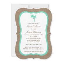 Palm Tree Tropical Burlap Beach Fête des mariées