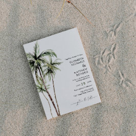 Invitation Palm Tree Tropical | Photo Mariage minimale
