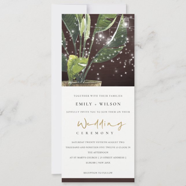 INVITATION PALME TROPICALE STARRY NIGHT MASON JAR LIGHT MARIA (Devant)