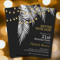 Palmes noires et d'or Fête d'anniversaire