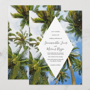 Invitation Palmier tropical Florida Beach Wedding