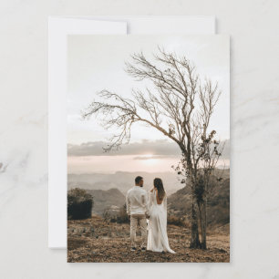 Invitation Palmiers Base de Photo de Mariage Tropical pour Ve