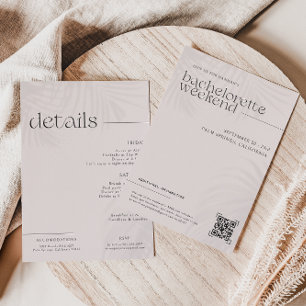 Invitation Palmiers minimaux modernes   Fin de semaine de bac