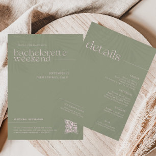 Invitation Palmiers minimaux modernes   Fin de semaine de bac