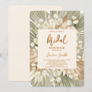 Invitation Palmiers secs de Boho lunaria Fête des mariées