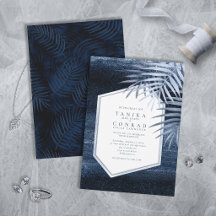 Palmiers Tropicaux de Minuit Bleu ID1322