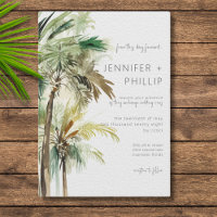 Palmiers tropicaux Mariage moderne à deux côtés
