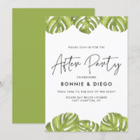 Palmiers verts tropicaux mariage après la fête