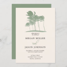 Palmiers Windy, Sage Green Destination Mariage