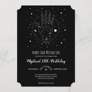 Invitation Palmistie moderne 18e anniversaire Fortune Teller