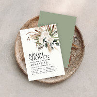 Pampas douche nuptiale herbe moderne sauge vert