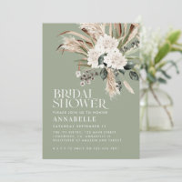 Pampas douche nuptiale herbe moderne sauge vert in