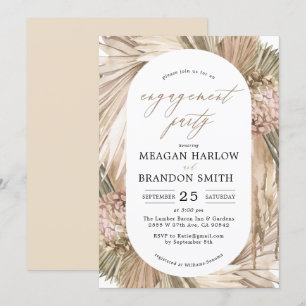 Invitation Pampas Grass Bohemian