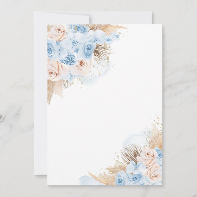 Invitation Pampas Grass Bohemian Tropical Desert Baby shower (Dos)