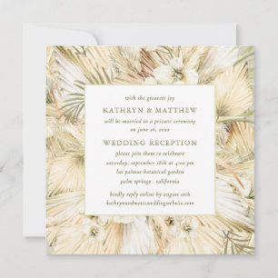Invitation Pampas Grass Boho Floral Post Mariage Réception