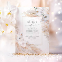 Pampas Grass et Orchidées Blanches Fête des mariée