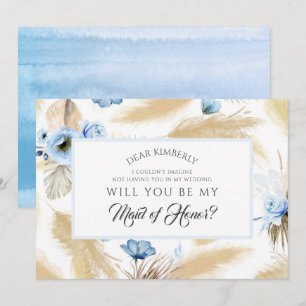 Invitation Pampas Grass Maid of Honor / Bridesmaid Propositio