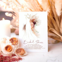 Pampas Grass Mariage Gown Terracotta Fête des mari