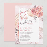 Pampas Grass |Rose Rose Blooms Sweet 16 Party