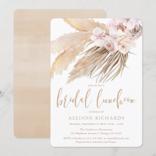 Invitation Pampas herbe nuptiale midi boho bohème désert bohè