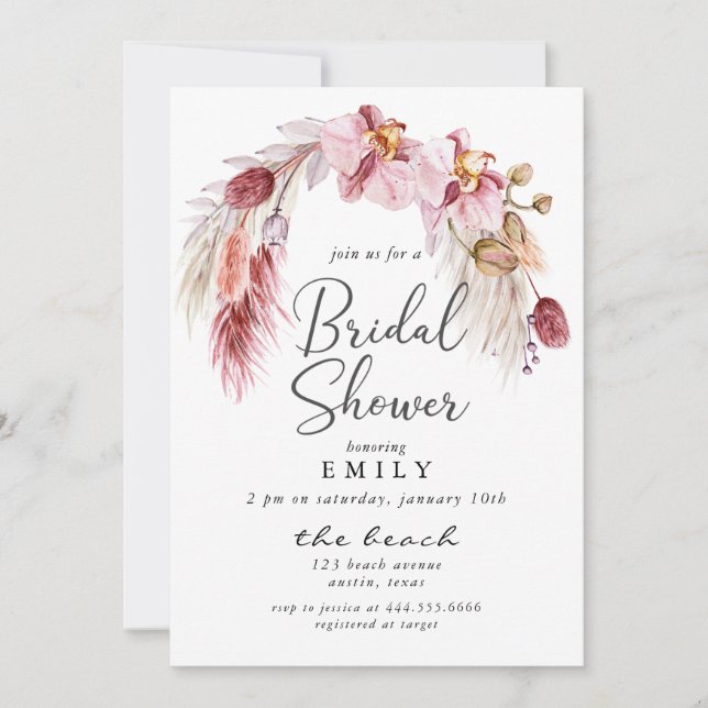 Invitation Pampas Pampas Pampas Pampas Pampas Floral Pampas R (Devant)
