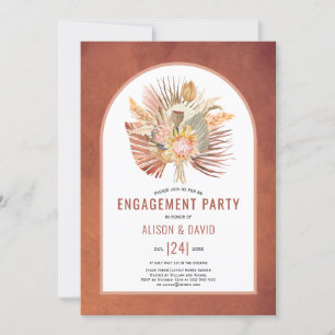 Invitation Pampas pelouse et palmier terre cuite
