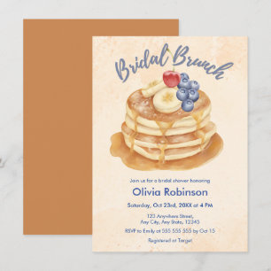 Invitation Pancake aux myrtilles Fiançailles Petit déjeuner d