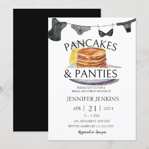 Invitation Pancakes & culottes Lingerie Fête des mariées