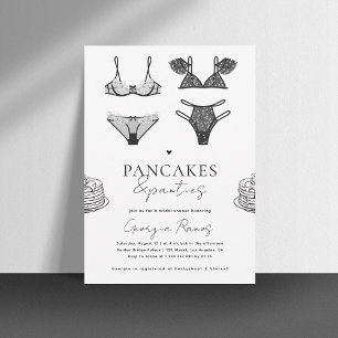 Invitation Pancakes & Panties Black Lingerie Fête des mariées
