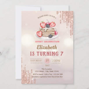 Invitation Pancakes Parties scintillant Drives Bokeh Birthday