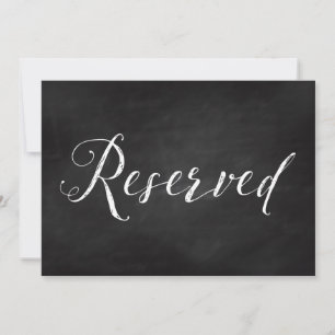 Invitation Pancarte de mariage 5x7 pour places réservées / ta