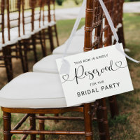 Pancarte de mariage à écriture moderne pour rangée