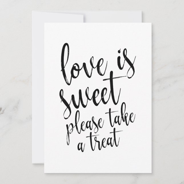 Invitation Pancarte de Mariage Love is Sweet Affordable Weddi (Devant)