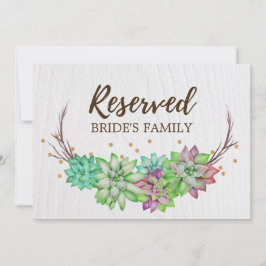 Invitation Pancarte de mariage réservée Bohème Rustique Flora