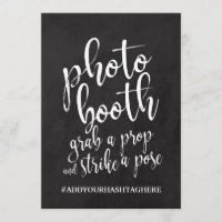 Pancarte de photomaton à hashtag abordable