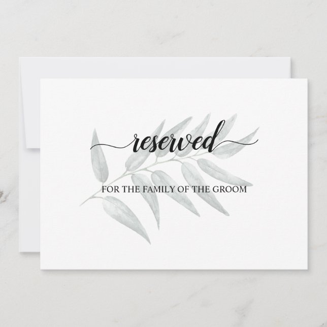 Invitation Pancarte de places réservées pour mariage avec feu (Devant)