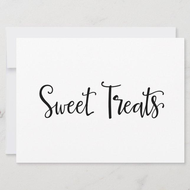 Invitation Pancarte "Douceurs" pour cadeaux de mariage | Call (Devant)
