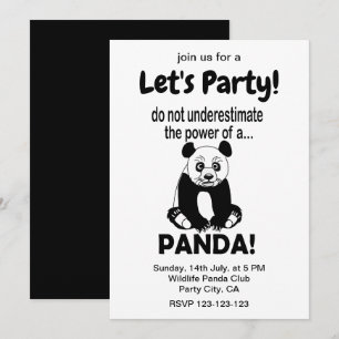 Invitation Panda roux drôle animal mignon panda