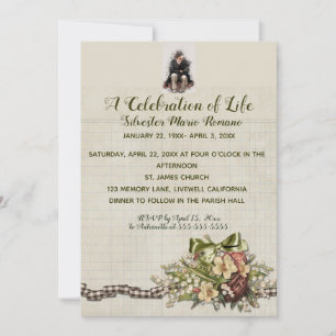 Invitation Panier à fleurs photo modifiable Fête de la vie