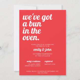 Invitation Panier Dans Le Four Moderne Minimal Baby shower Ro