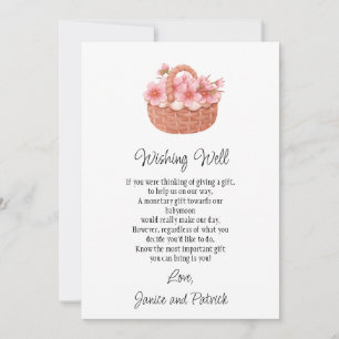 Invitation Panier de fleurs de cerisier Babymoon Wishing Well